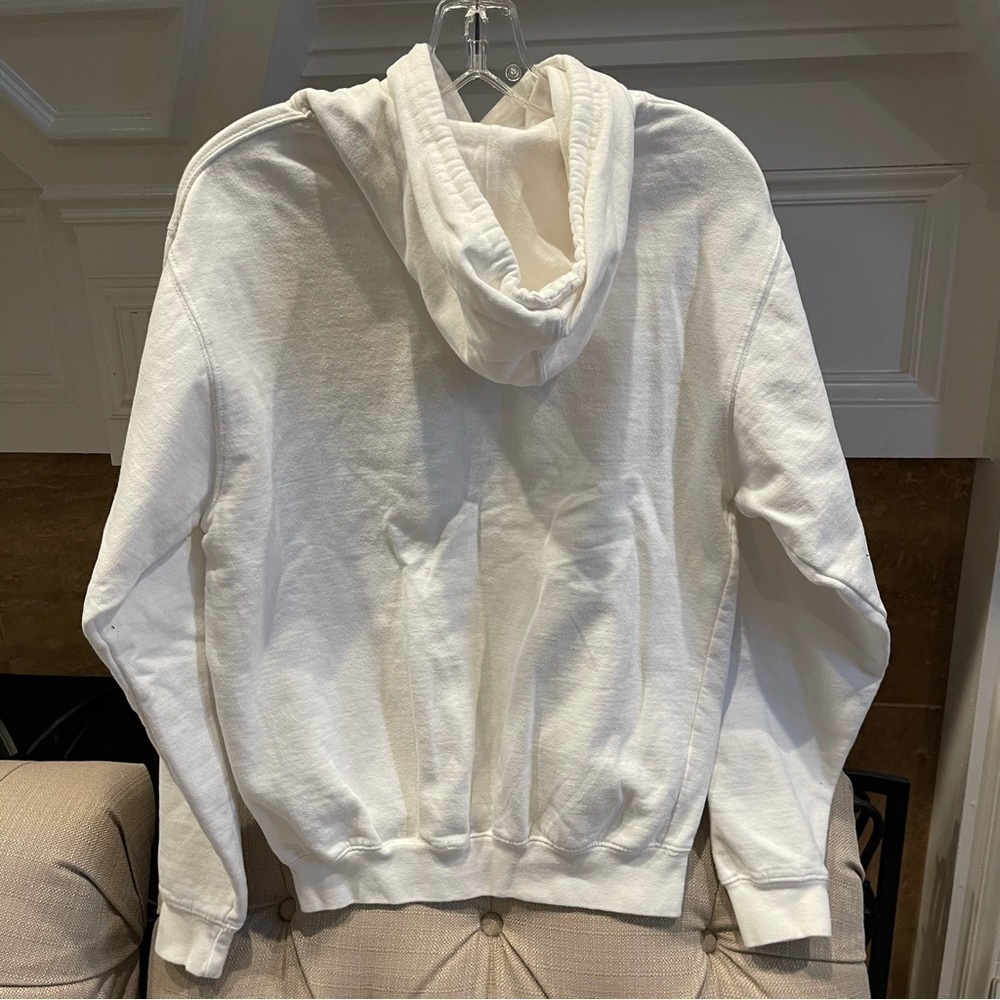 O:  Keith Haring Mens Dancing Pop Art Signature White Hoodie Sz S - Picture 7 of 7